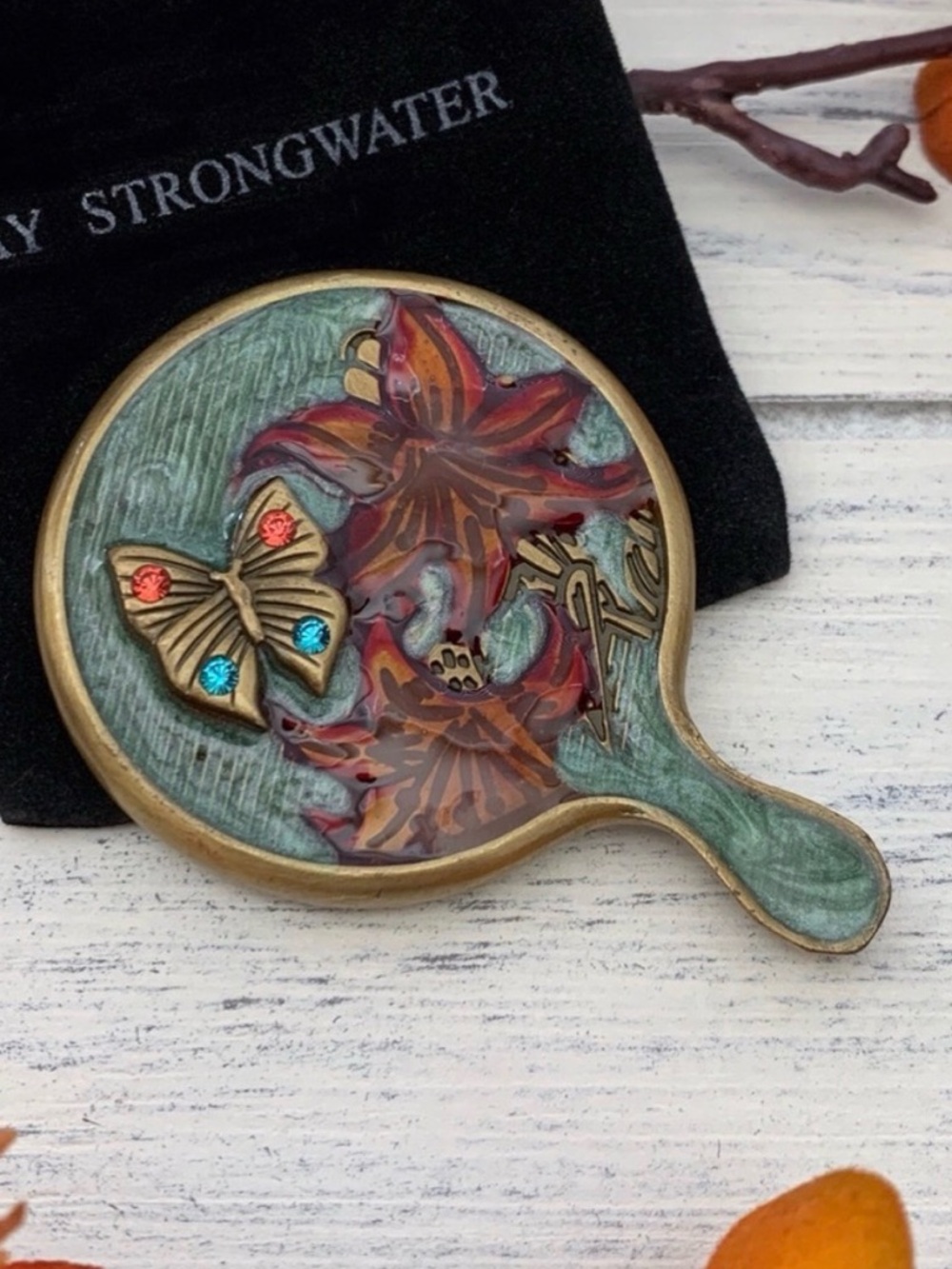 Jay Strongwater Miniature Hand Mirror